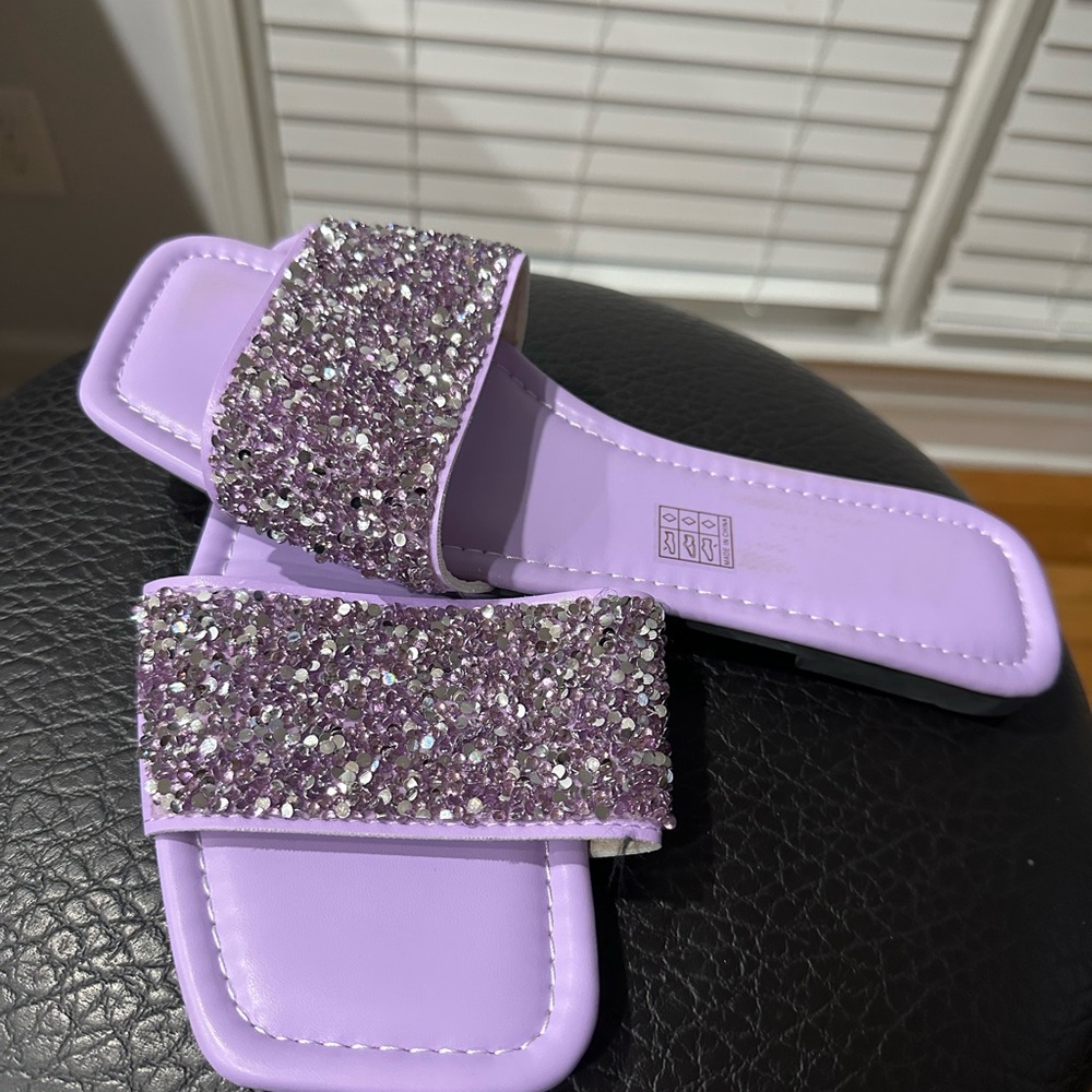 💜 Sparkly Purple Slide Sandals 💜 Best Offer Accepted!